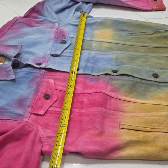 Levi's Vibrant Tie-Dye Jacket Sz L Unisex New With Tag - Picture 7 of 8